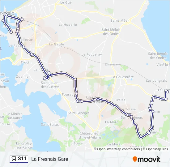 S11 Bus Line Map