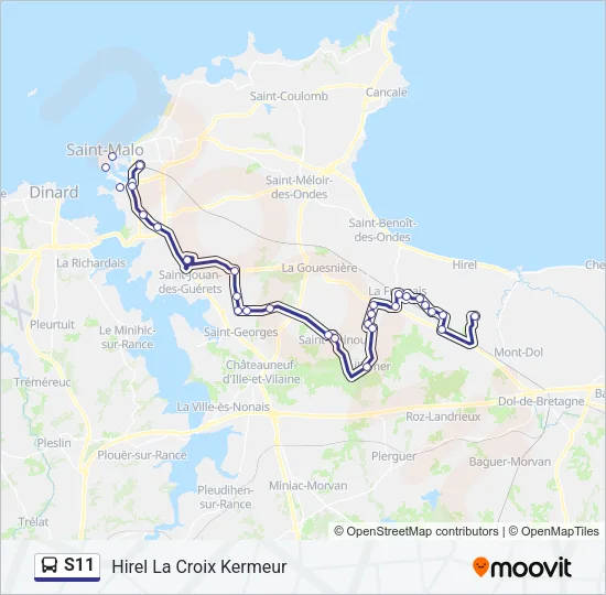 S11 Bus Line Map