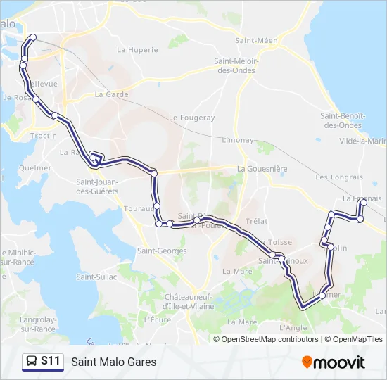 S11 Bus Line Map