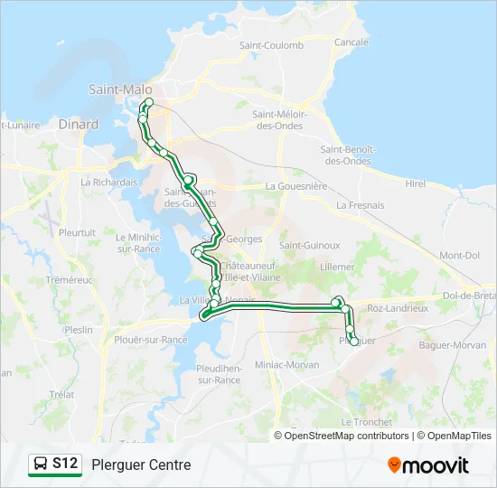 S12 Bus Line Map