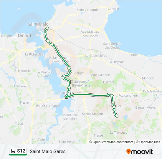 S12 Bus Line Map
