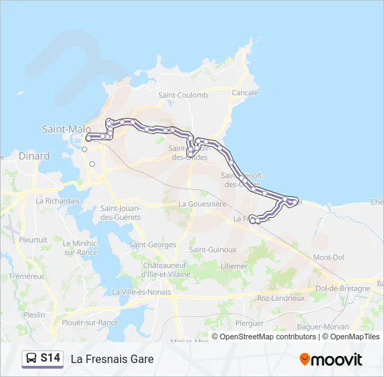 S14 Bus Line Map