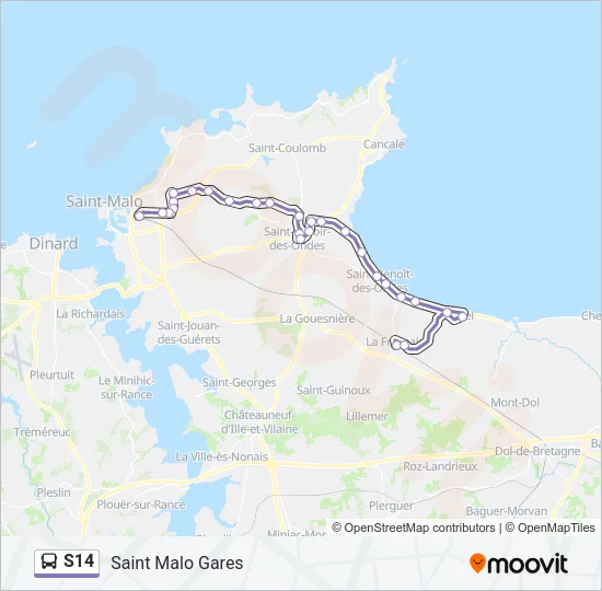 S14 Bus Line Map