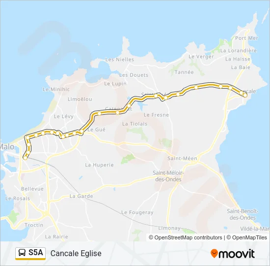 S5A Bus Line Map