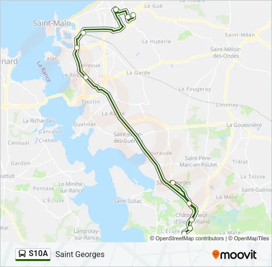S10A Bus Line Map