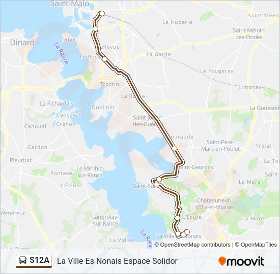S12A Bus Line Map