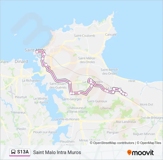S13A Bus Line Map