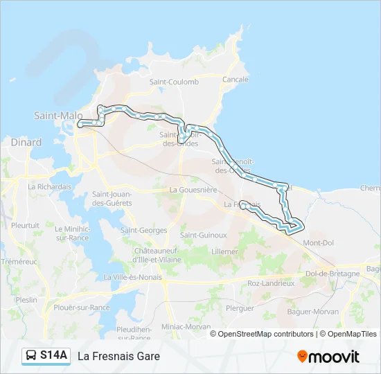 S14A Bus Line Map