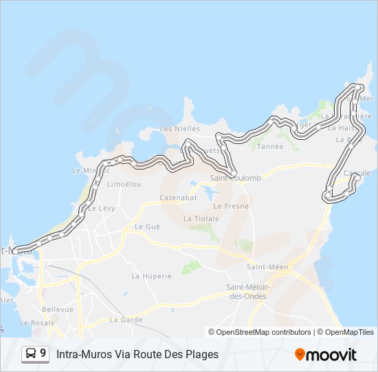 9 bus Line Map