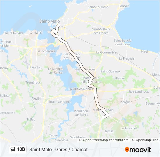 10B bus Line Map