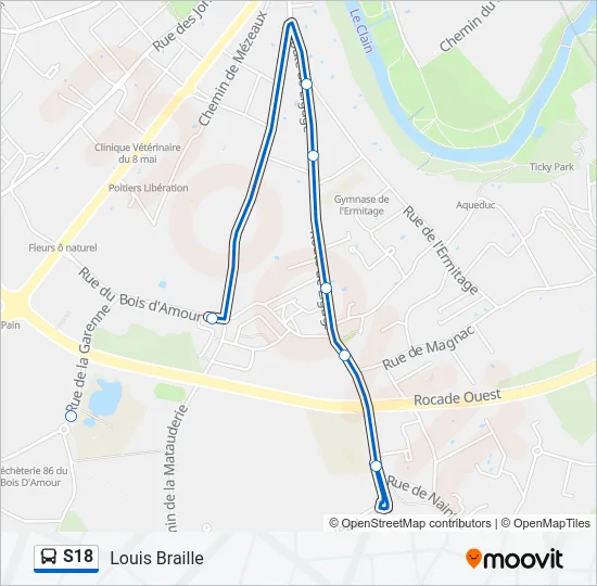 S18 Bus Line Map