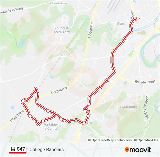 S47 Bus Line Map
