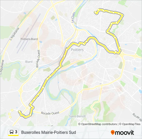 3 Bus Line Map