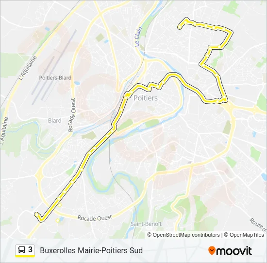 3 Bus Line Map