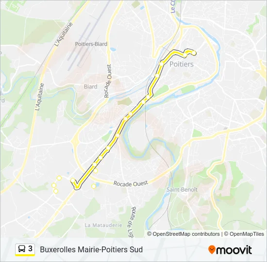 3 Bus Line Map