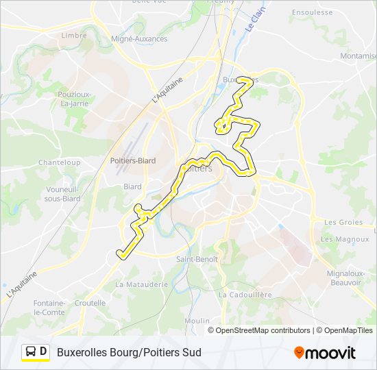 D Itineraire Horaires Arrets Plan Poitiers Sud