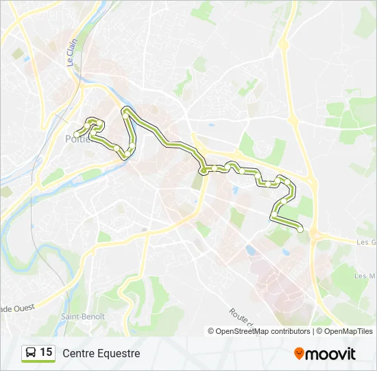 15 Bus Line Map