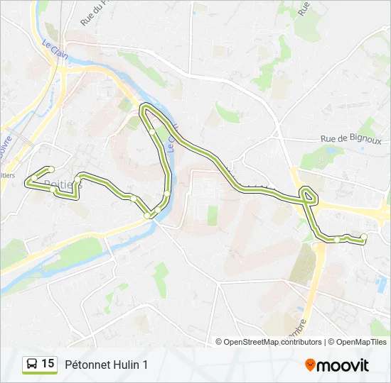 15 Bus Line Map