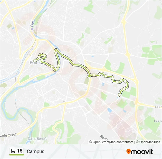 15 Bus Line Map