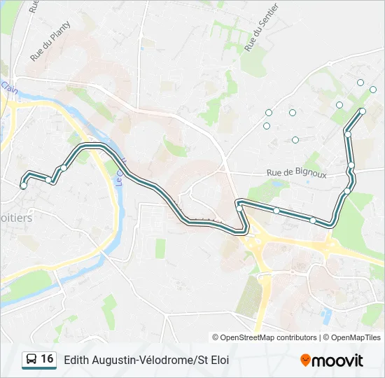 16 Bus Line Map
