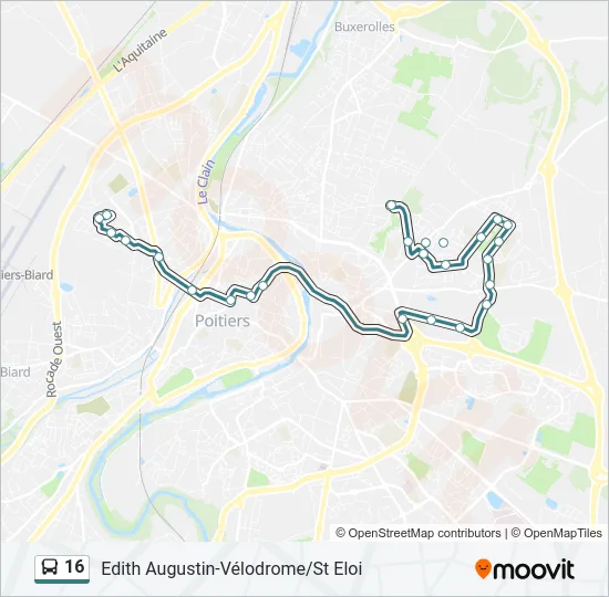 16 Bus Line Map