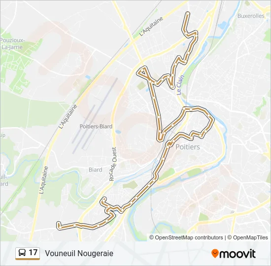 17 Bus Line Map