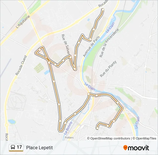 17 Bus Line Map