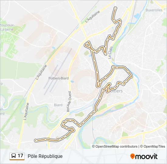 17 Bus Line Map