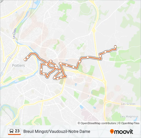 23 Bus Line Map