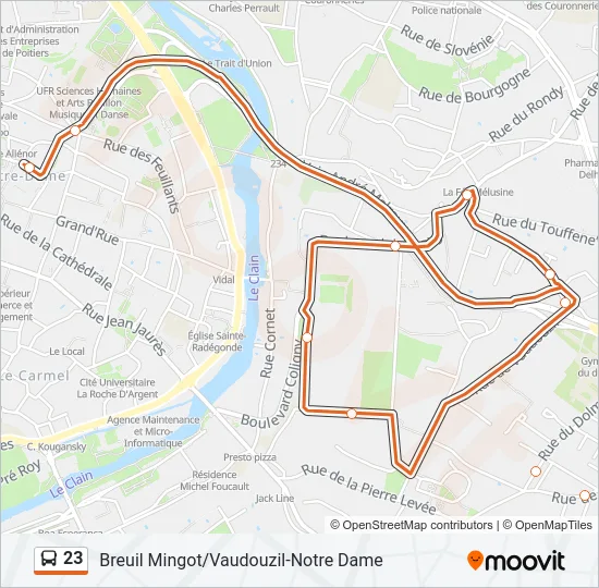 23 Bus Line Map