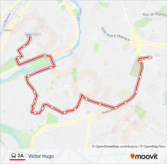 2A Bus Line Map