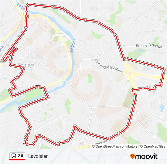 2A Bus Line Map