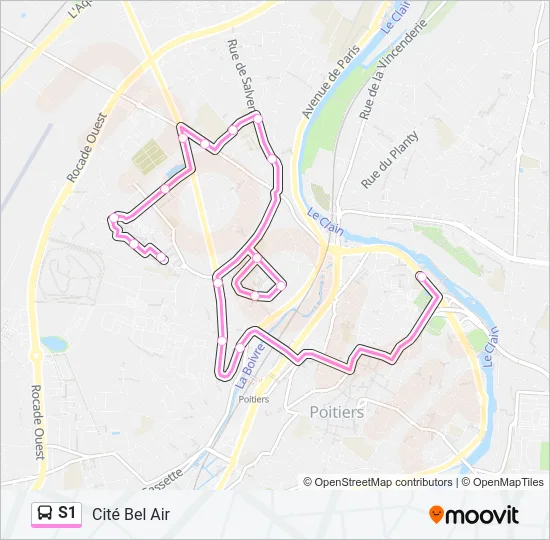 S1 Bus Line Map
