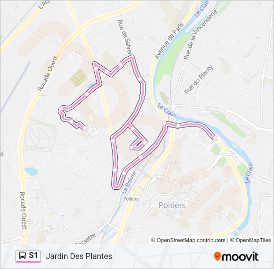 S1 Bus Line Map