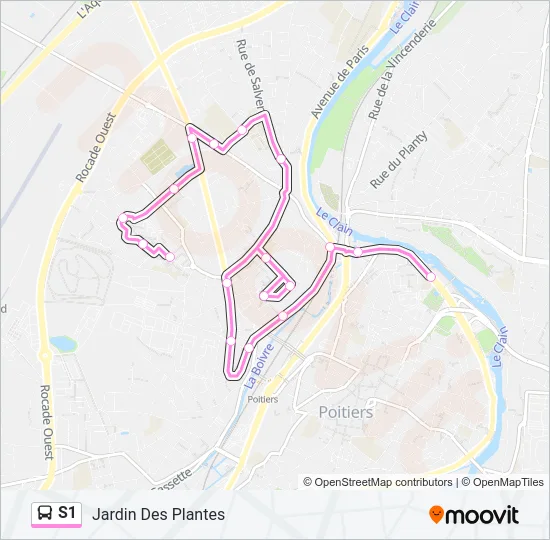 S1 Bus Line Map