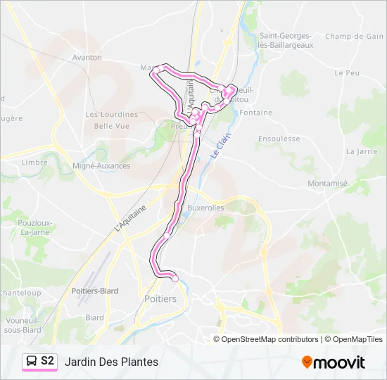S2 Bus Line Map