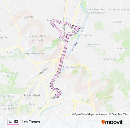 S2 Bus Line Map