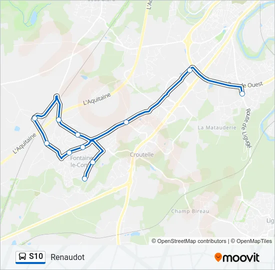 S10 Bus Line Map