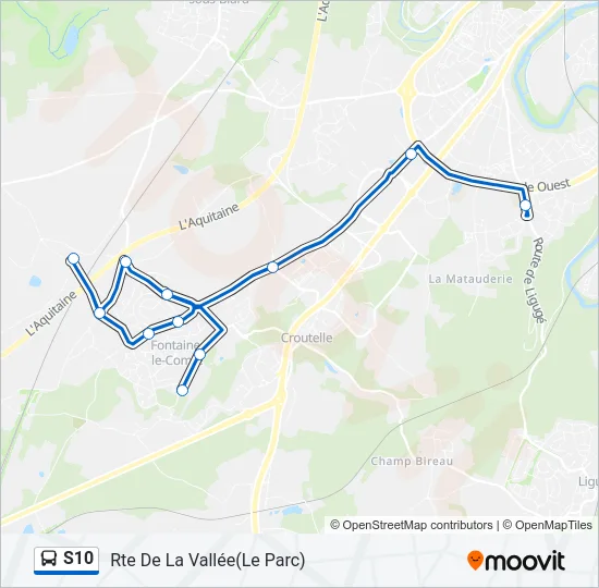 S10 Bus Line Map