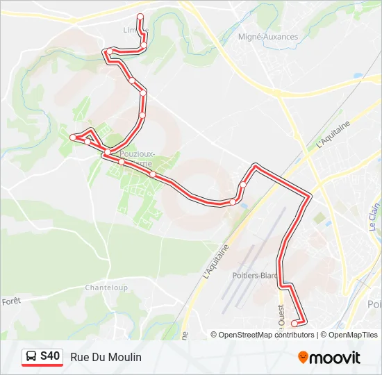 S40 Bus Line Map