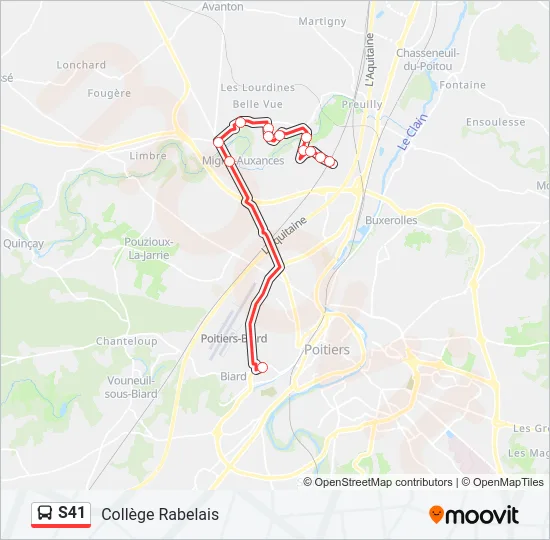 S41 Bus Line Map