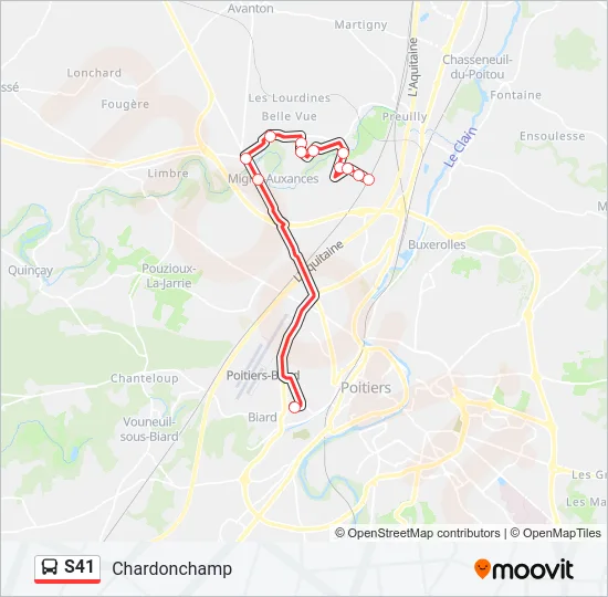 S41 Bus Line Map