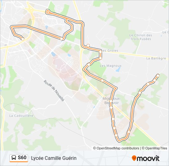 S60 Bus Line Map