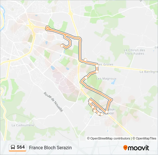S64 Bus Line Map