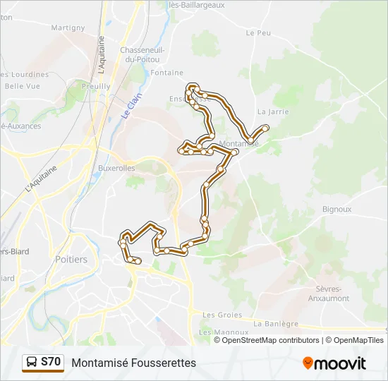 S70 Bus Line Map