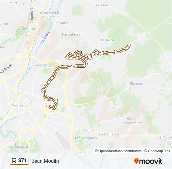 S71 Bus Line Map
