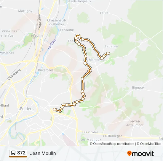 S72 Bus Line Map