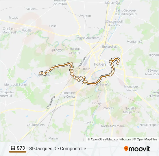 S73 Bus Line Map