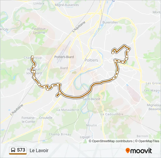 S73 Bus Line Map