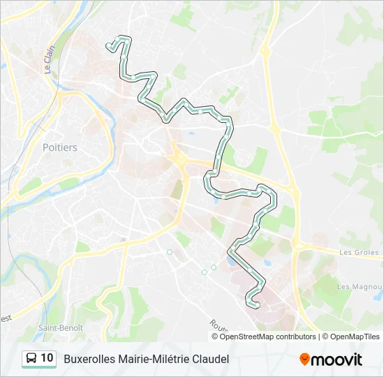 10 Bus Line Map